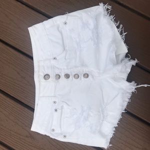 white jean shorts!!